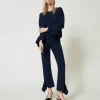 Flare-Hose Aus Gestrick Mit Volants