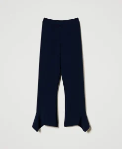 Flare-Hose Aus Gestrick Mit Volants