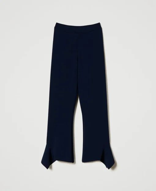 Flare-Hose Aus Gestrick Mit Volants