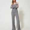 Flare-Hose Aus Treeblend-Garn Mit Zopfmustern
