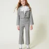 Flare-Hose Mit Prince-of-Wales-Muster