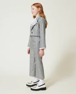 Flare-Hose Mit Prince-of-Wales-Muster