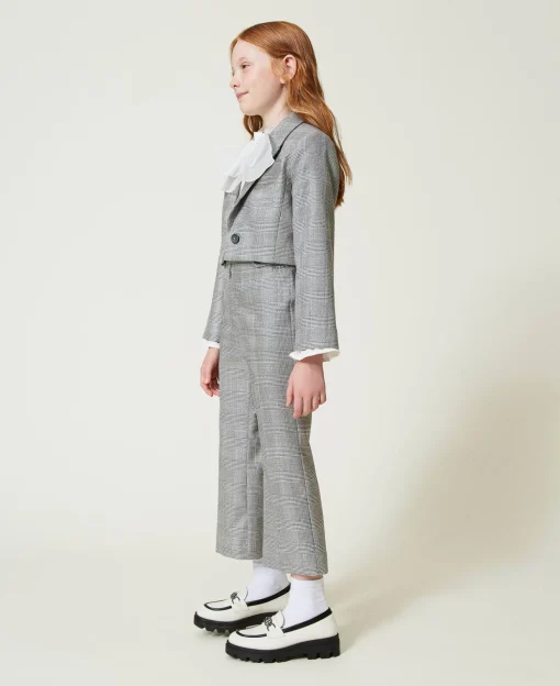 Flare-Hose Mit Prince-of-Wales-Muster