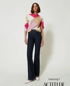 Flare-Jeans Mit Fünf Taschen