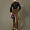 Flare-Strickhose Mit Lurex