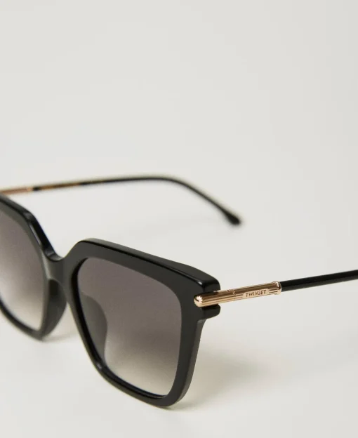 Geometrische Sonnenbrille Mit Logo
