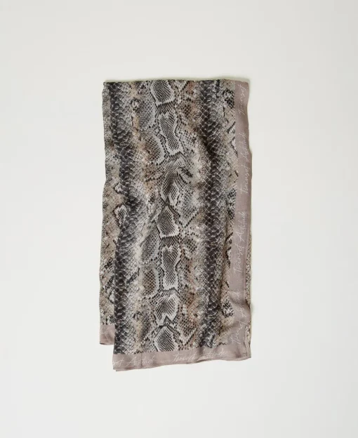 Georgettetuch Mit Schlangenprint