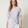 Gerippter Pullover Mit Schlitz