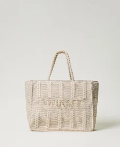 Gestrickter Shopper „Bohémienne“ Mit Logo