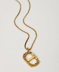 Halskette Mit Floralem Oval T