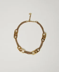 Halsnahe Kette Mit „Oval T“-Logos