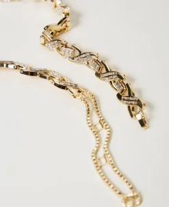 Halsnahe Kette Mit Strass Und Oval T