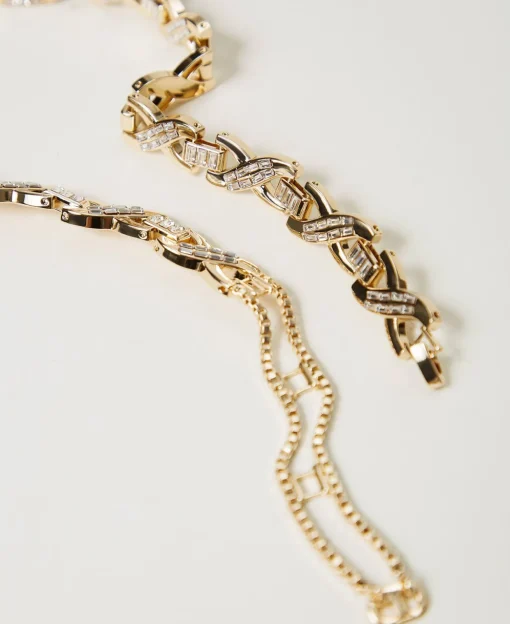 Halsnahe Kette Mit Strass Und Oval T