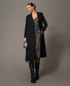 Handbesticktes Midikleid Aus Tüll