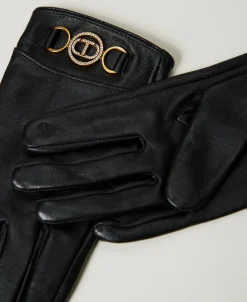 Handschuhe Aus Leder Mit Logo