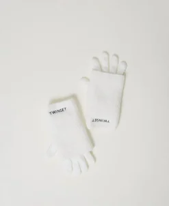Handschuh-Set Aus Gestrick Mit Sticklogo