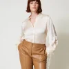 Hemd Aus Texturiertem Satin Mit Cut-outs