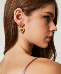 Herzohrringe Mit Strass Und Oval T