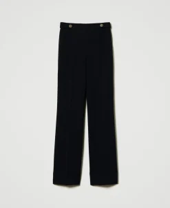 High-Waist-Hose Aus Crêpe-Cady