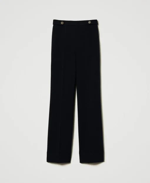 High-Waist-Hose Aus Crêpe-Cady
