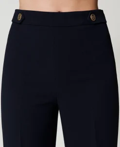 High-Waist-Hose Aus Crêpe-Cady