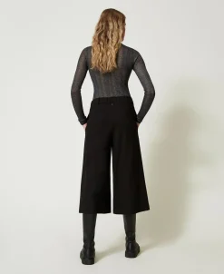 High-Waist-Hose In Cropped-Länge