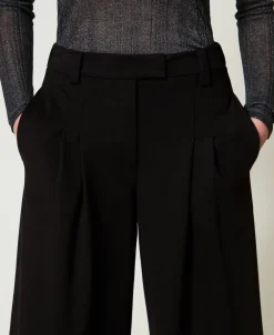 High-Waist-Hose In Cropped-Länge