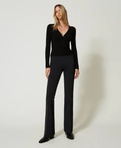 High-Waist-Hose Mit Flare-Fit
