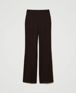 High-Waist-Stretchhose Aus Wolle