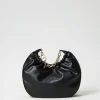 Hobo-Bag „Croissant“ Mit Raffung Und Oval T