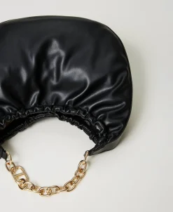Hobo-Bag „Croissant“ Mit Raffung Und Oval T