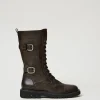 Hohe Schnürstiefelette Mit Riemen