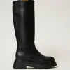 Hoher Stiefel Mit Logoplakette