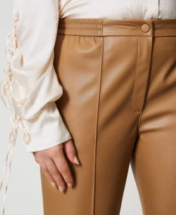 Hose Aus Lederimitat Mit Gummizug