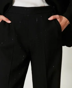 Hose Aus Tuch Mit Pailletten