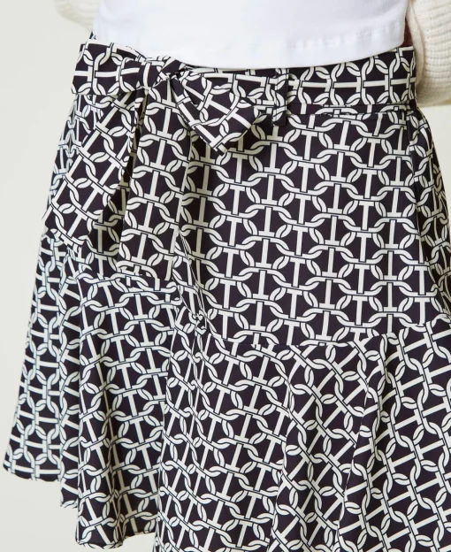 Hosenrock Aus Crêpe De Chine Mit Print