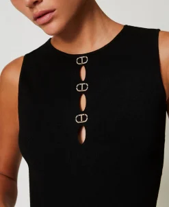 2-in-1-Stricktop Mit Oval Ts