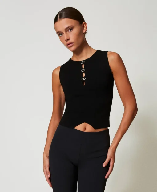 2-in-1-Stricktop Mit Oval Ts
