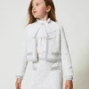 Jacke Aus Jacquard-Strick Mit Oval Ts