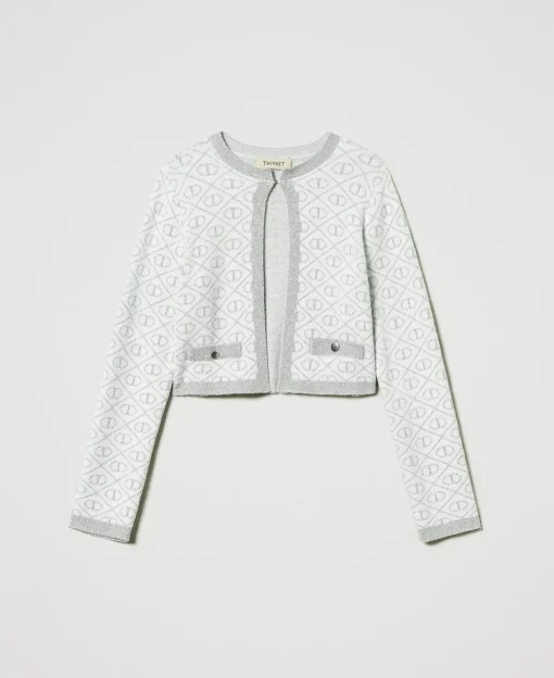 Jacke Aus Jacquard-Strick Mit Oval Ts