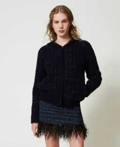 Jacke Aus Jacquardstrick Mit Karomuster