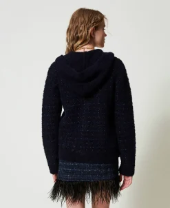 Jacke Aus Jacquardstrick Mit Karomuster