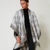 Jacquardponcho Mit Oval Ts