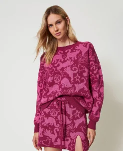 Jacquardpullover Aus Treeblend-Garn