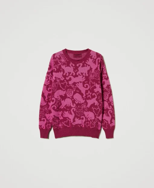 Jacquardpullover Aus Treeblend-Garn