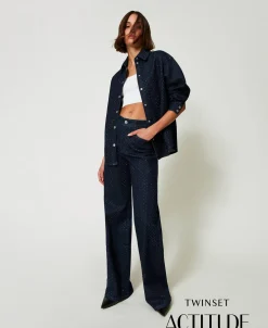 Jeanshemd Mit Strass