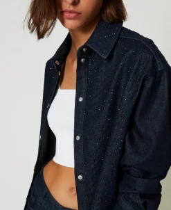 Jeanshemd Mit Strass