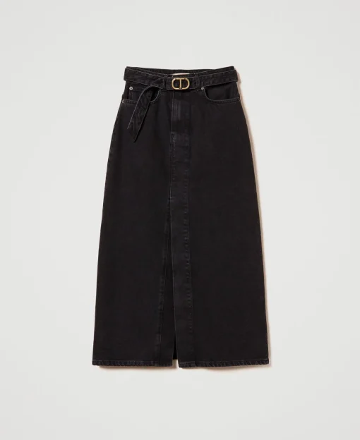 Jeansrock Mit Gürtel