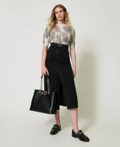 Jeansrock Mit Gürtel