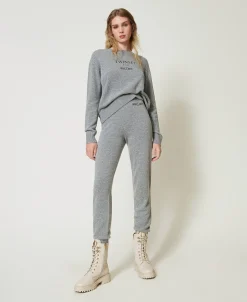 Joggers Aus Wollmischung Mit Sticklogo